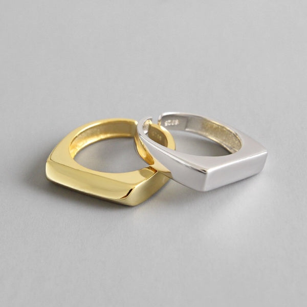 Anillo abierto de plata de ley 925