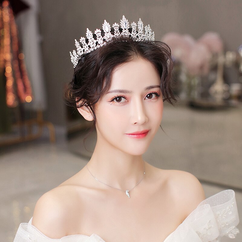 Baroque Luxury Rhinestone Floral Crystal Bridal Jewelry Sets