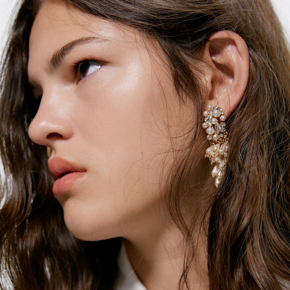 New ZA Crystal Drop Earrinigs For Women