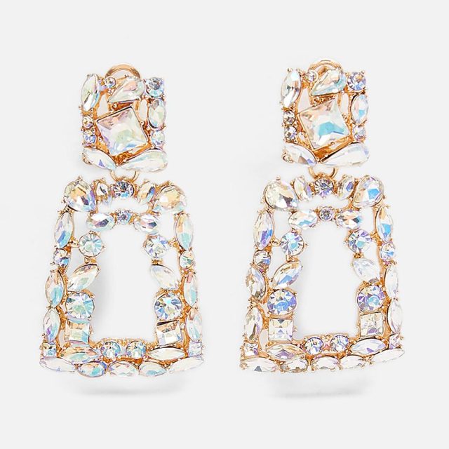 New ZA Crystal Drop Earrinigs For Women