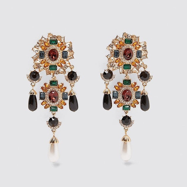New ZA Crystal Drop Earrinigs For Women