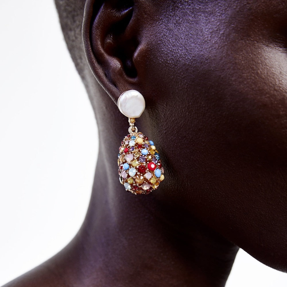 New ZA Crystal Drop Earrinigs For Women