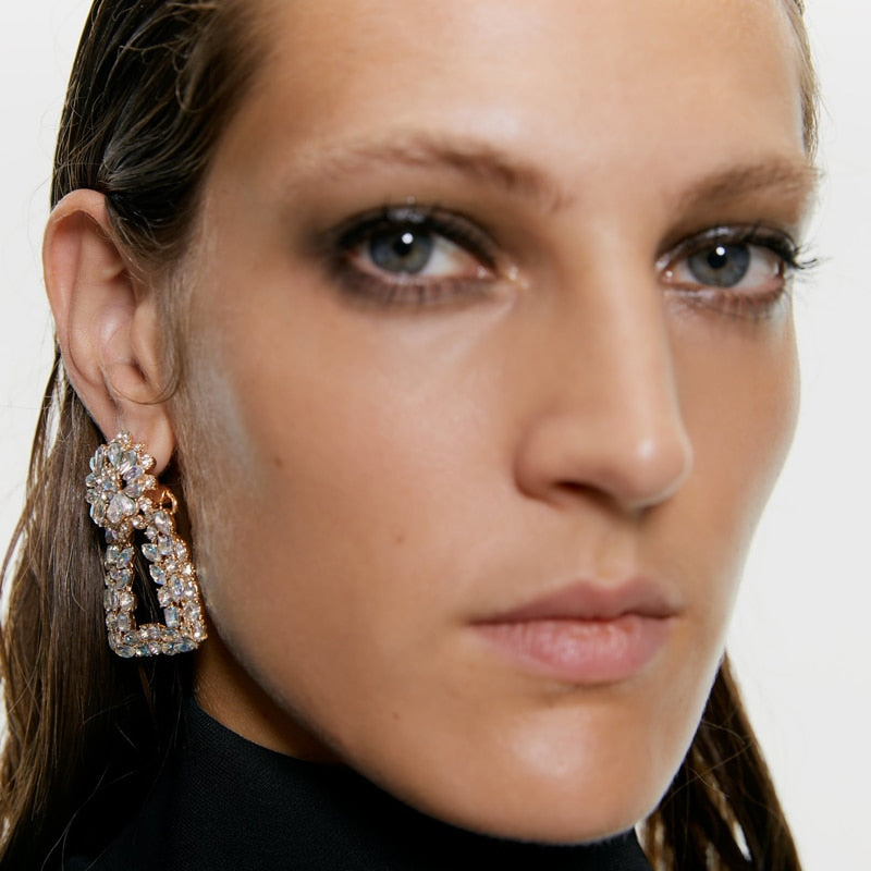 New ZA Crystal Drop Earrinigs For Women