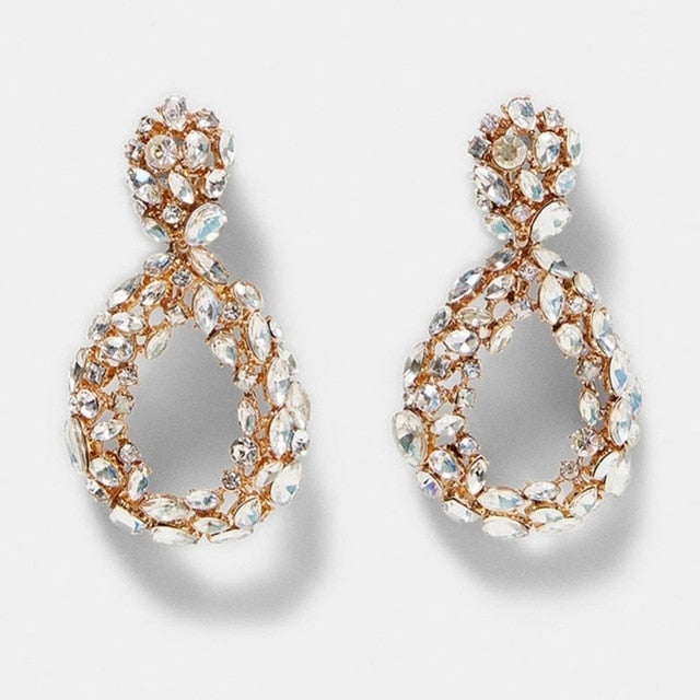 New ZA Crystal Drop Earrinigs For Women