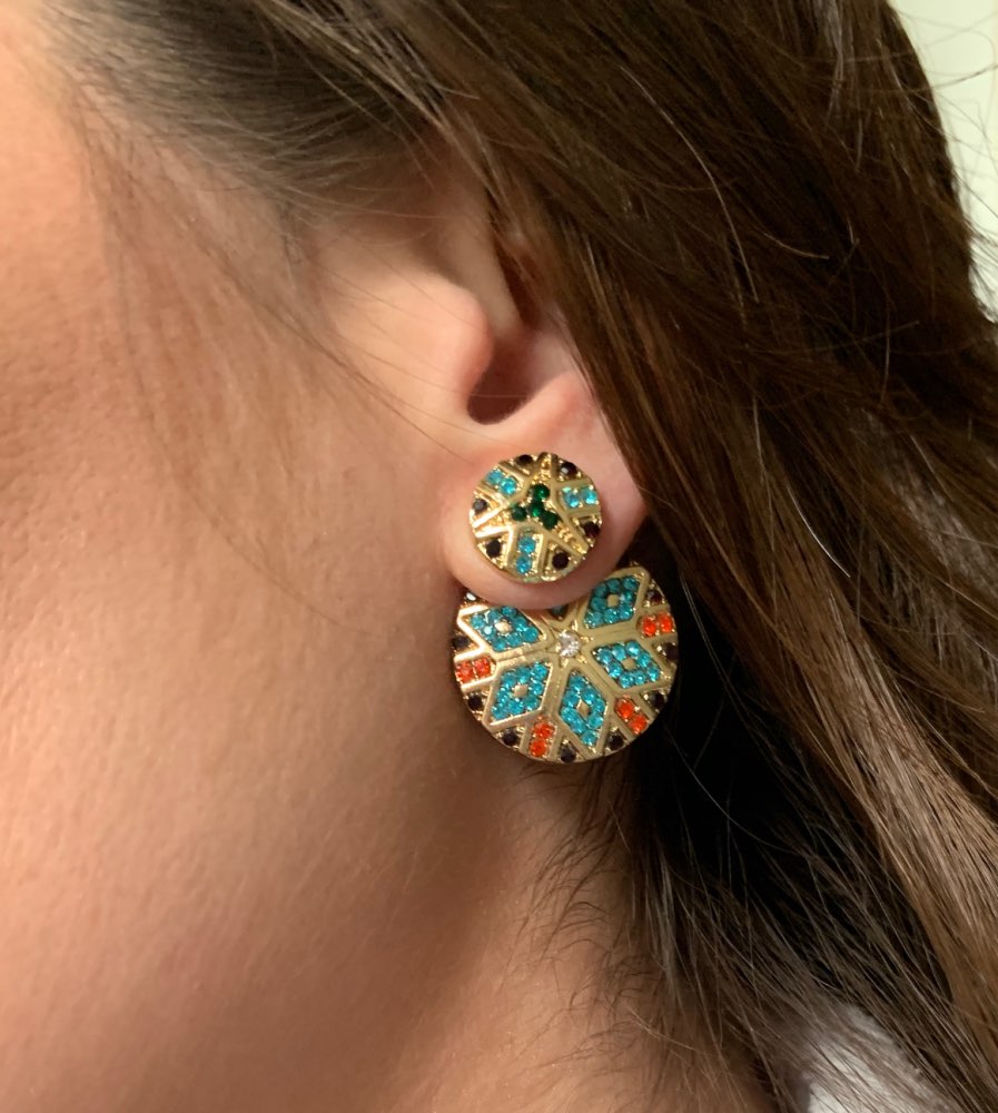 India Tribal Round Earrings