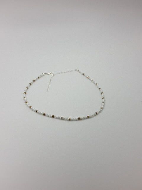 Simple Pearl Seed Beads Strand Necklace