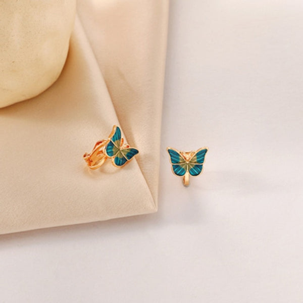 Pendientes de clip con forma de flor para mujer