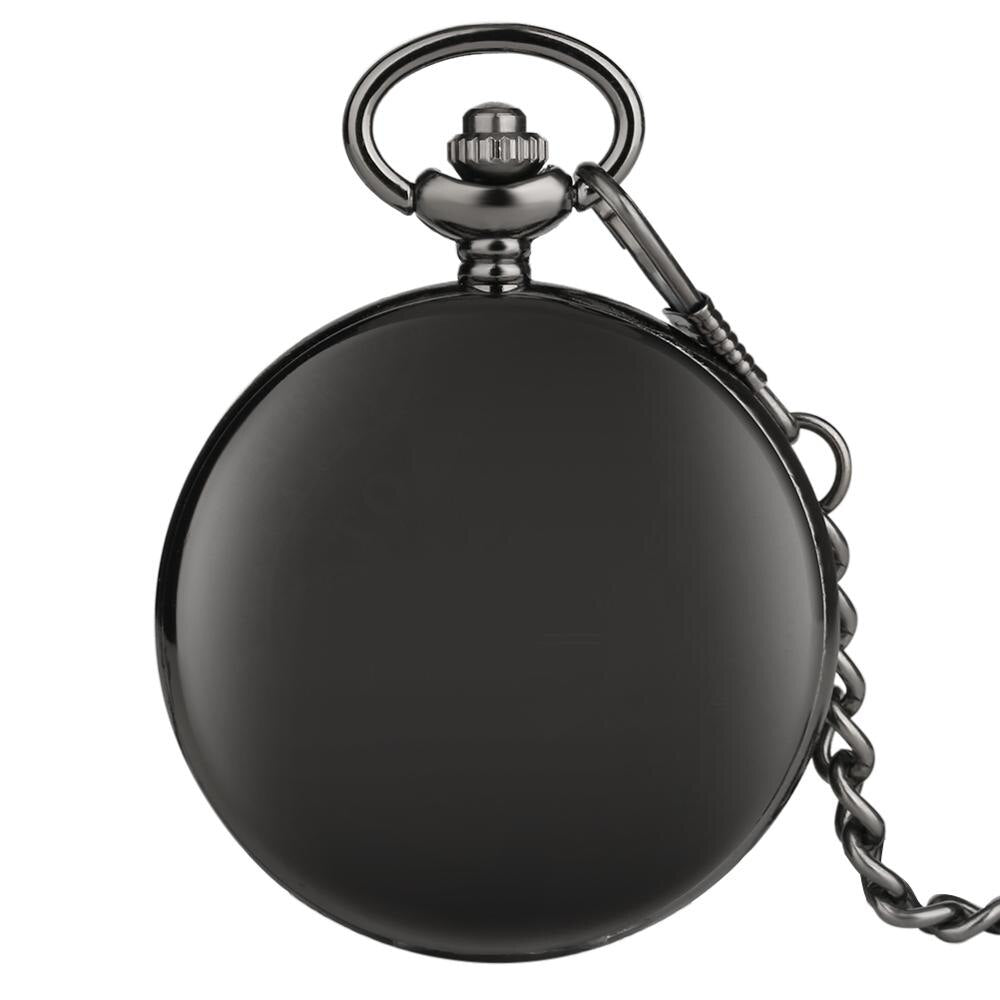 Black/Gold/Rose Golden/Silver Color Smooth Quartz Pocket Watches