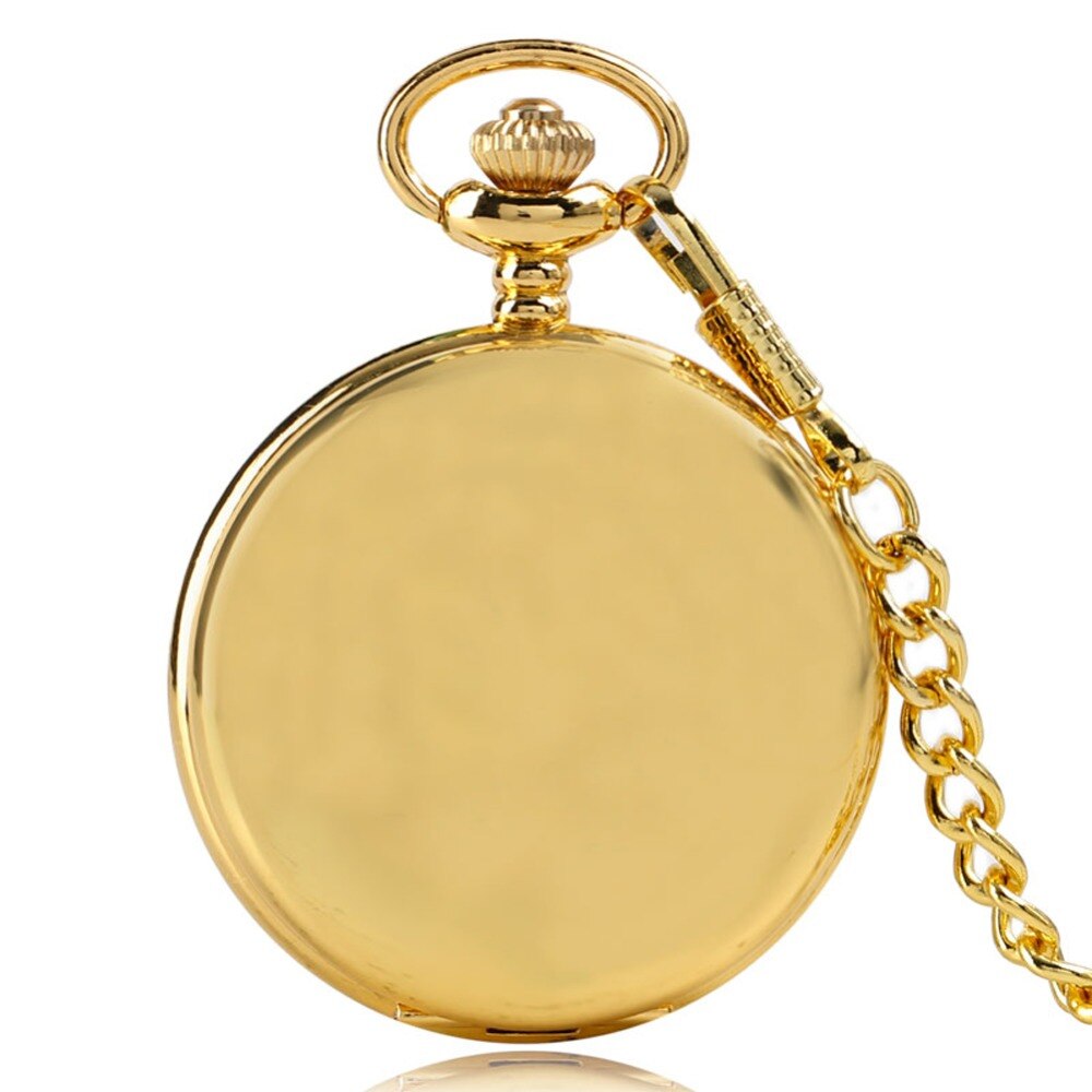 Black/Gold/Rose Golden/Silver Color Smooth Quartz Pocket Watches