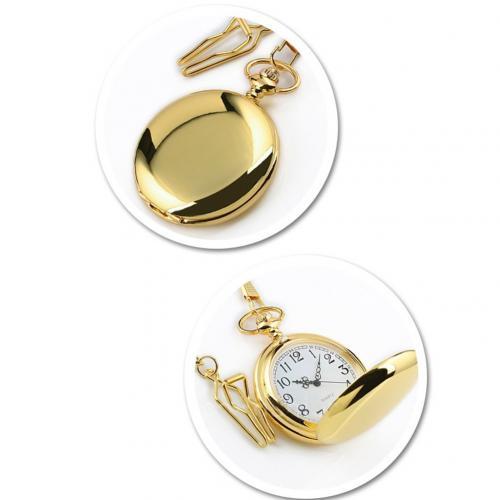 Vintage Men Steampunk Clock Smooth Surface Pendant Chain Classic Pocket Watch