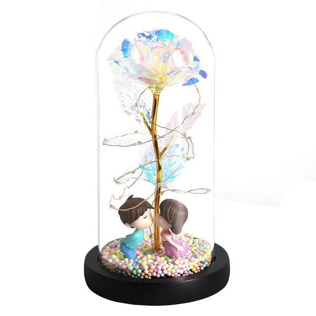LED Enchanted Galaxy Rose Eternal 24K Gold Foil Flower