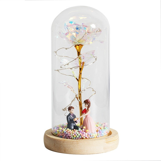 LED Enchanted Galaxy Rose Eternal 24K Gold Foil Flower