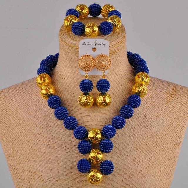 fuchsia pink costume necklace african jewelry set