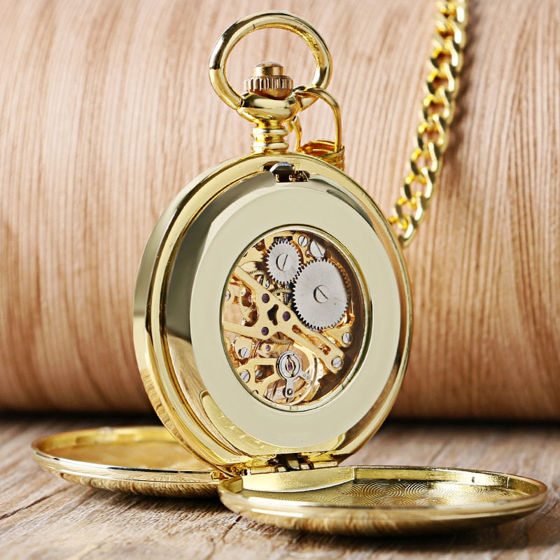 Christmas Gift Smooth Mechanical Pocket Watch