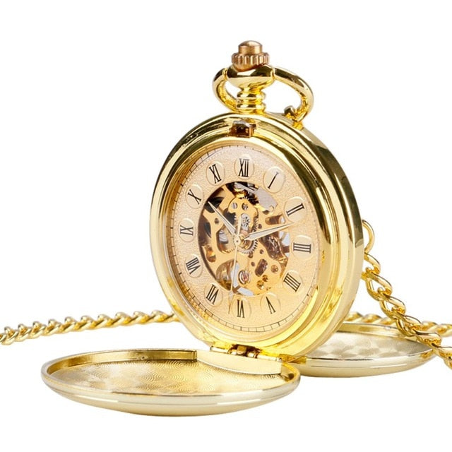 Christmas Gift Smooth Mechanical Pocket Watch