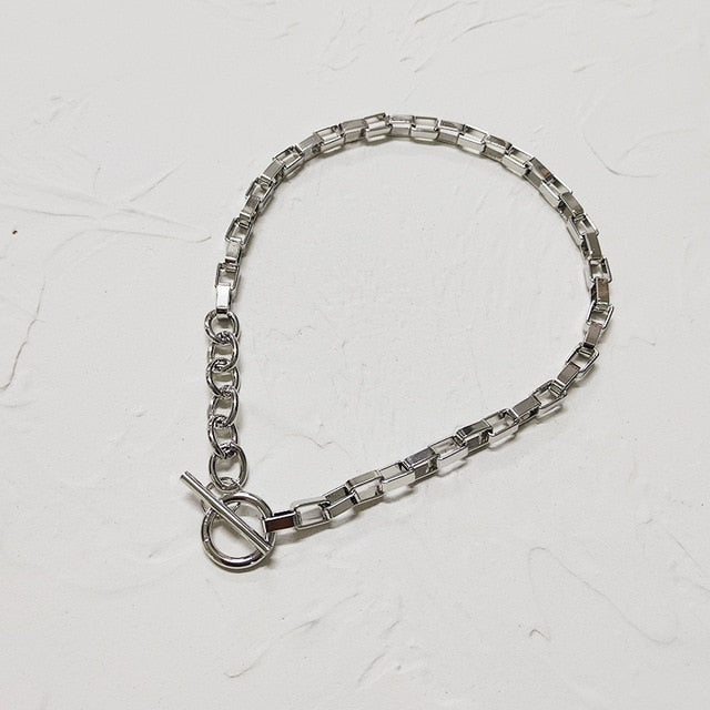 Mixed Linked Circle Necklaces