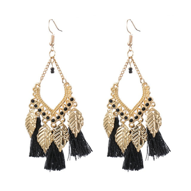 Fashion Women Corful Boho Tassel Earrings