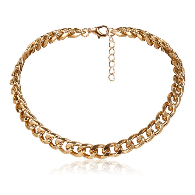 Punk Lock Choker Necklace Pendant