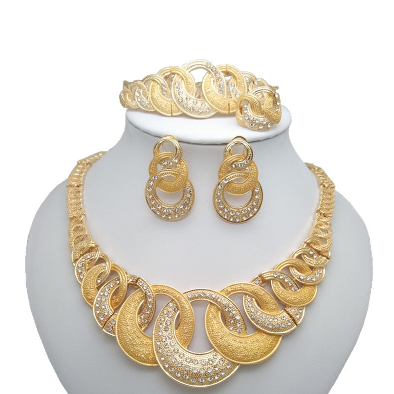 Dubai Fashion Charm Neckace Jewelry sets