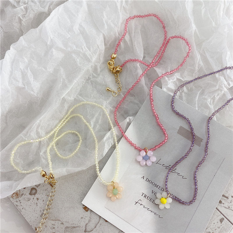 Sweet Cute Color Acrylic Butterfly Flower Pendant