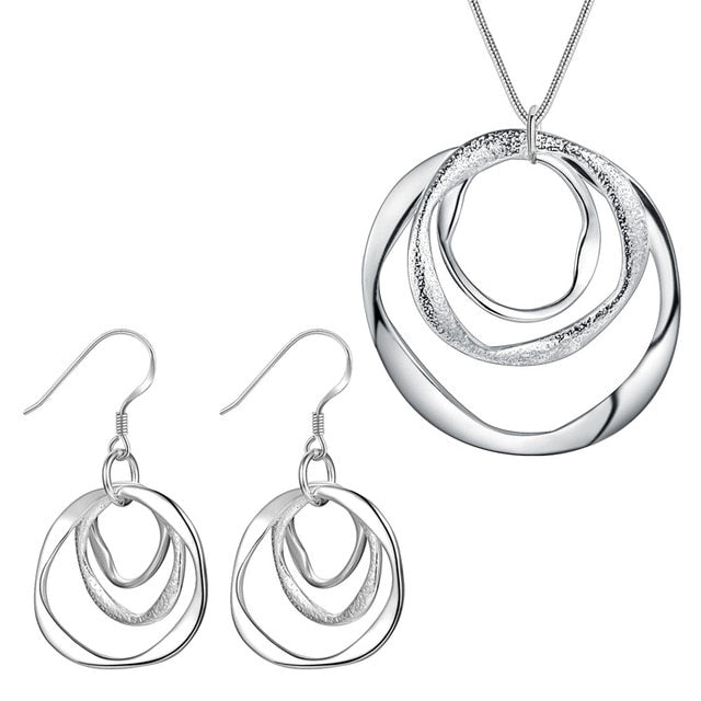 fashion cute Pretty Necklace Earring women party set