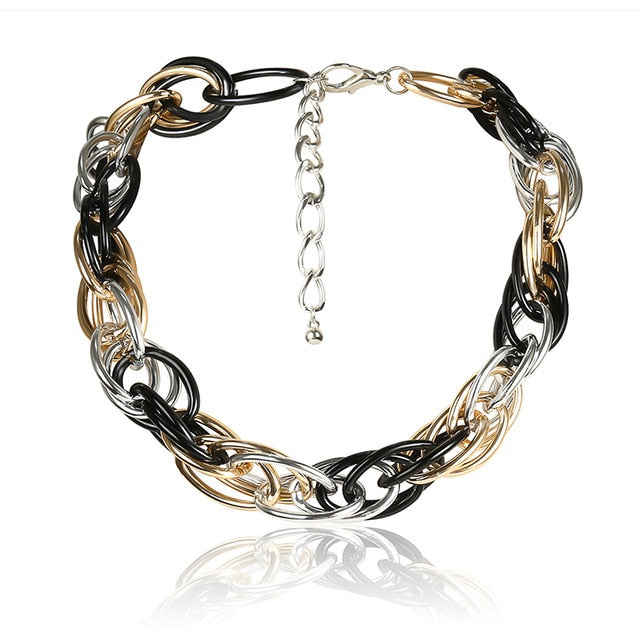 Punk Lock Choker Necklace Pendant