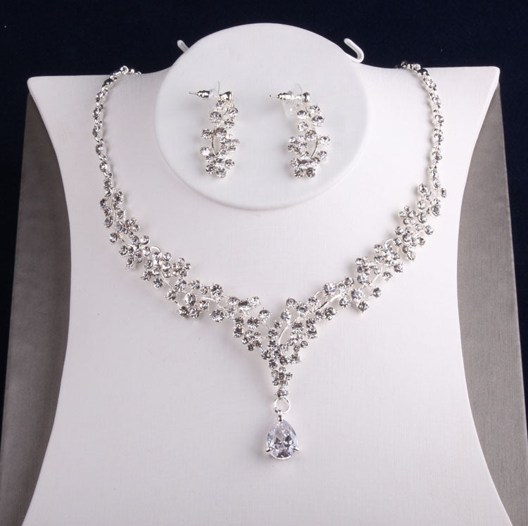 Luxury Crystal Beads Heart Bridal Jewelry Sets