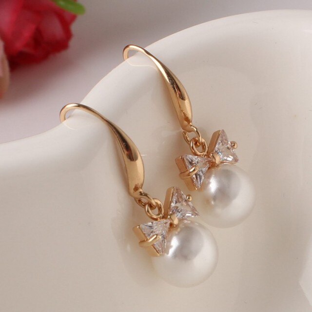 Long Pendant Alloy Glamour Women Butterfly Pendant Earrings