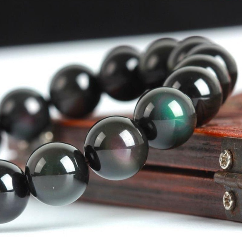 Natural Stone Obsidian Bracelet
