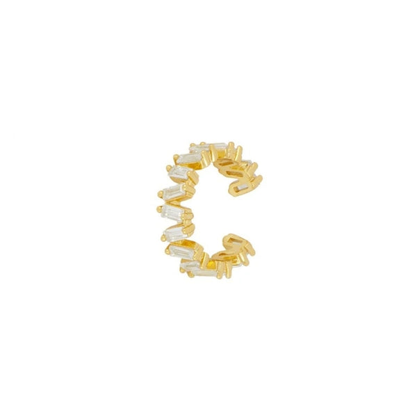 Luxury C-shape 925 Sterling Silver Ear Cuff Clip Earrings For Women