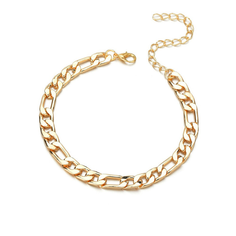 Punk Style Gold Cuban Chain Anklets For Women