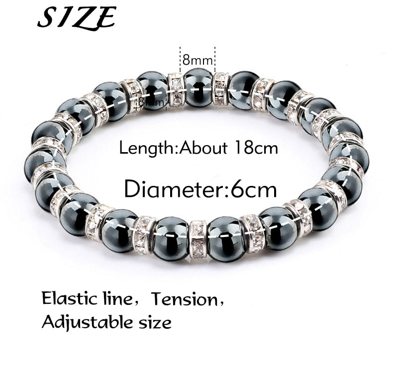 Natural Hematite Beads Bracelets Men