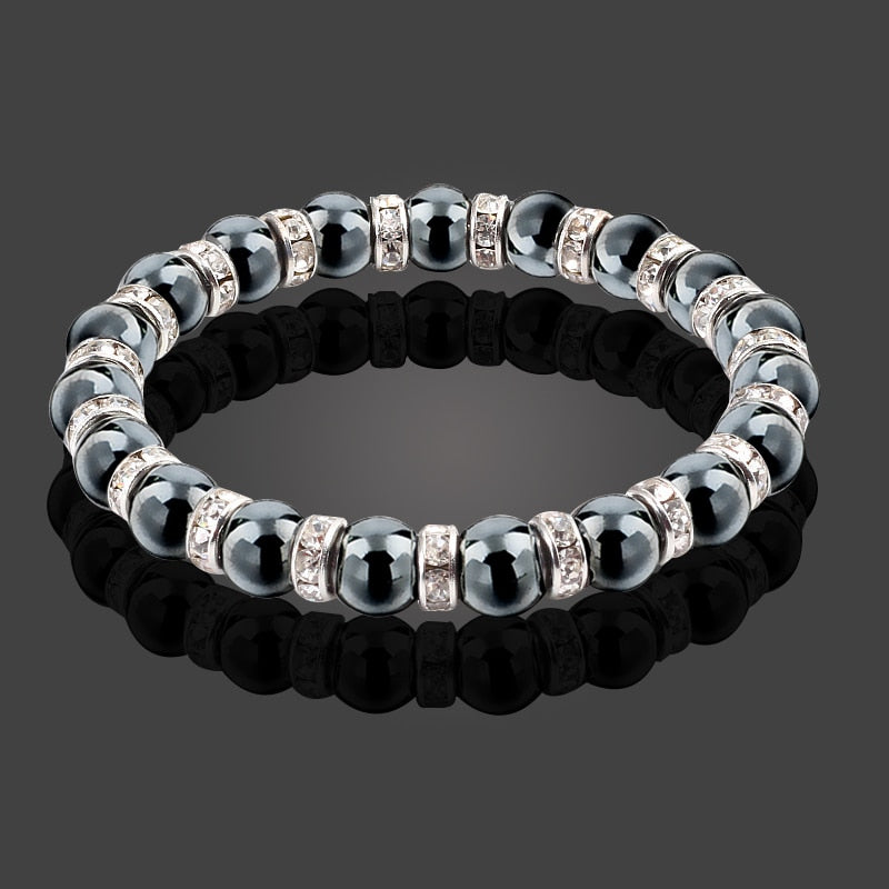 Natural Hematite Beads Bracelets Men