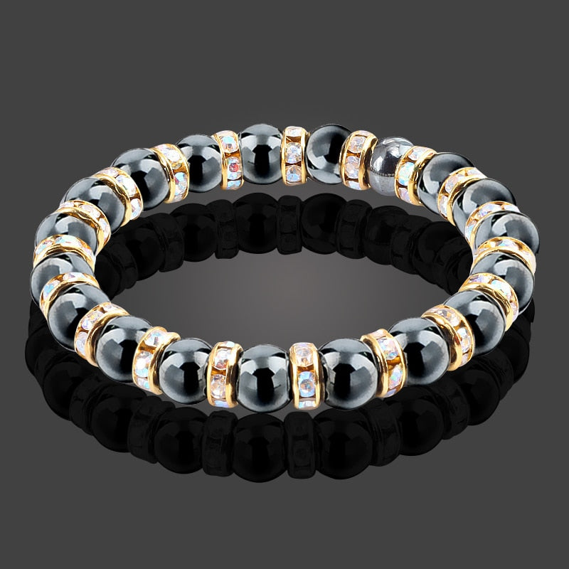 Natural Hematite Beads Bracelets Men