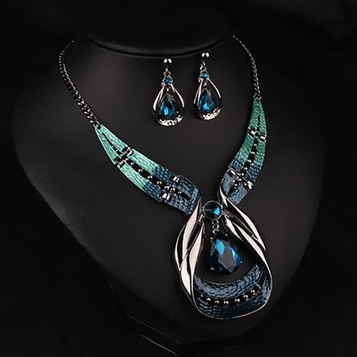 Fashion Women Statement Chain Earrings Fashion Jewelry Set