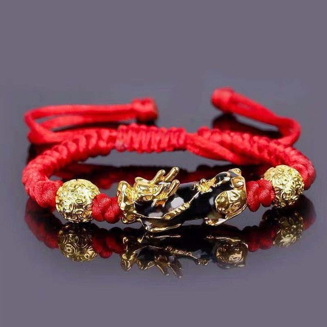 Buddhism Feng Shui Obsidian Stone Beads Bracelet Men Women