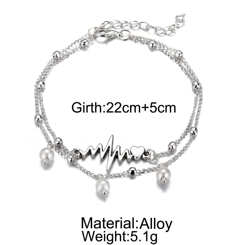 Heart Anchor Alloy Vintage Ankle Anklets for Women