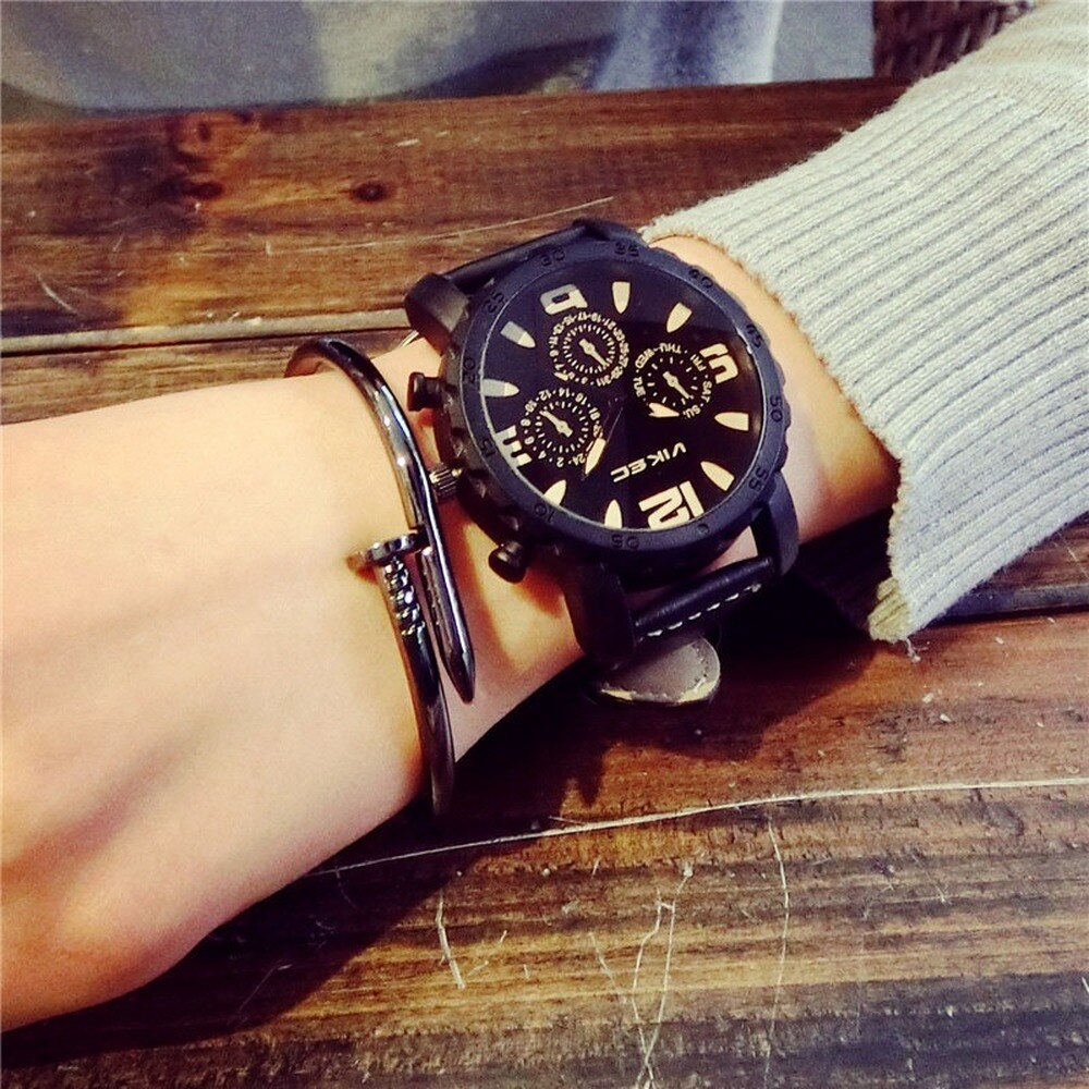 Luxury sport leather Simple Popular Waterproof Watch