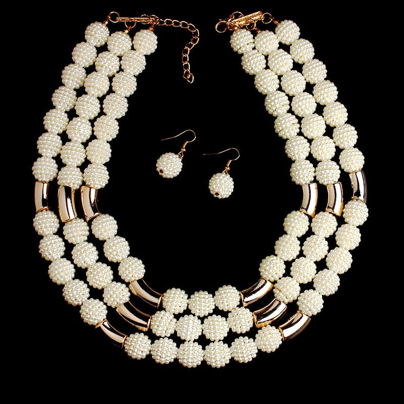 Fashion African Handmade Beads Layer Jewelry Sets