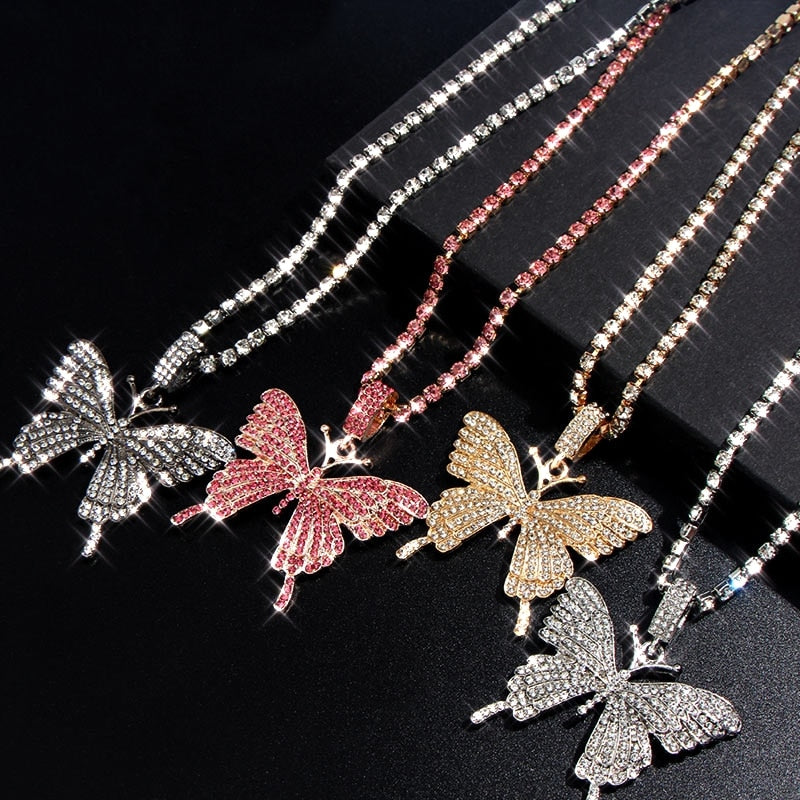 Big Butterfly Pendant Necklace