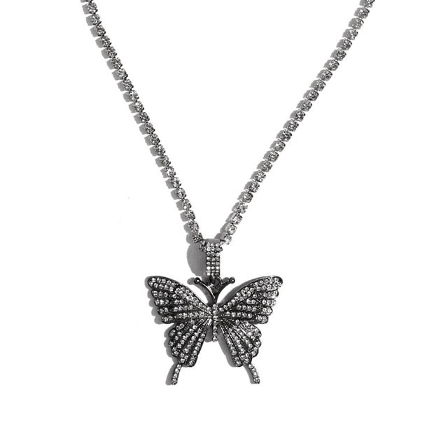 Big Butterfly Pendant Necklace