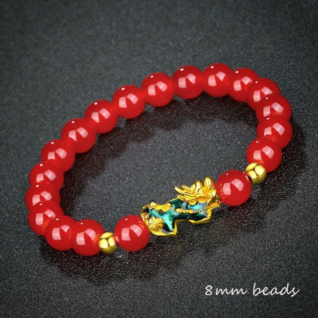 Feng Shui Obsidian Stone Beads Bracelet Men Women