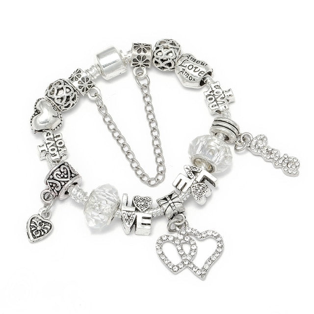 Men Original Streamer Crystal Beaded Fine Women Bracelet