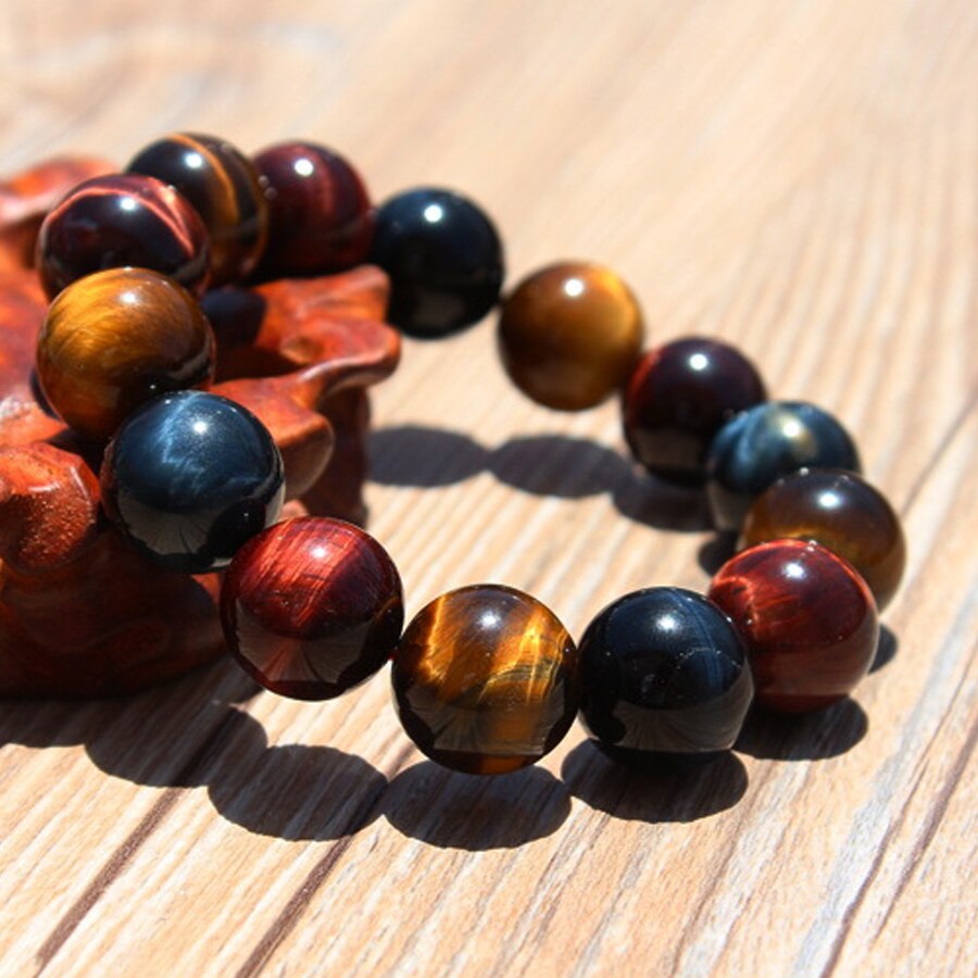 colorful Tiger eyes Beads Bracelet Men