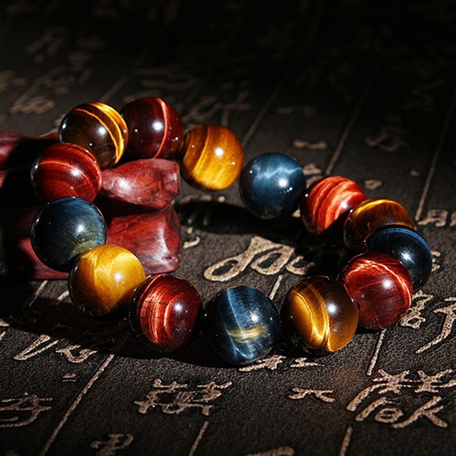 colorful Tiger eyes Beads Bracelet Men