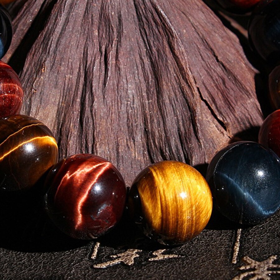 colorful Tiger eyes Beads Bracelet Men