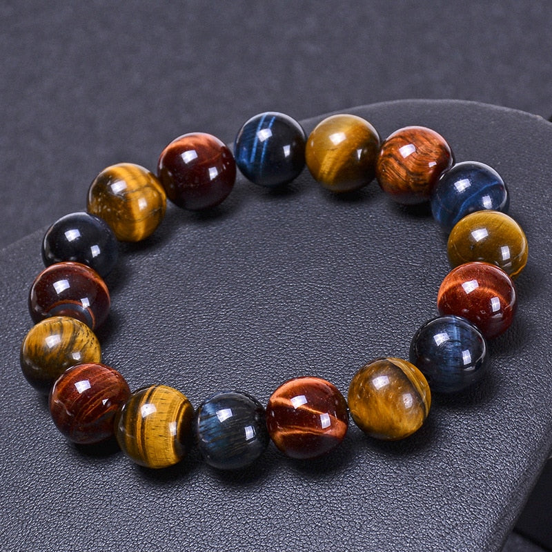 colorful Tiger eyes Beads Bracelet Men