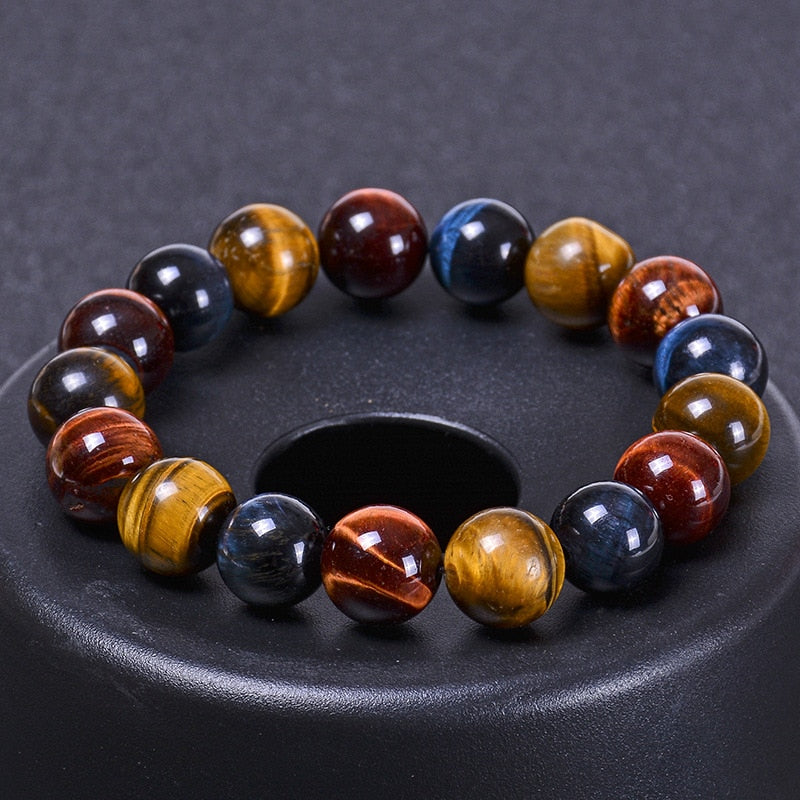 colorful Tiger eyes Beads Bracelet Men