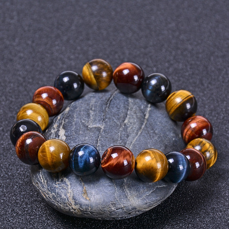 colorful Tiger eyes Beads Bracelet Men