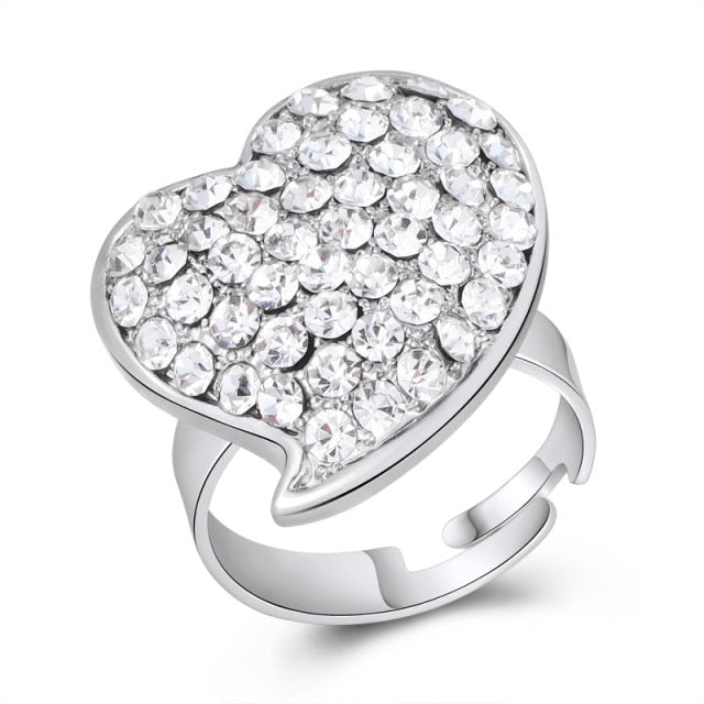 Fashion Elegant Imitation Pearl Adjustable Opening Rings For Women